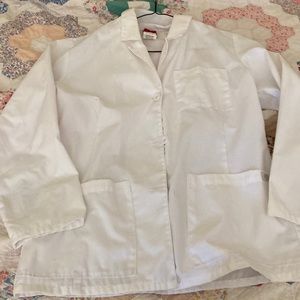 Dickies white small scrub jacket coat nurse s